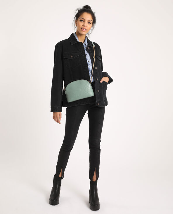 Veste en jean en matière recyclée noir - Pimkie