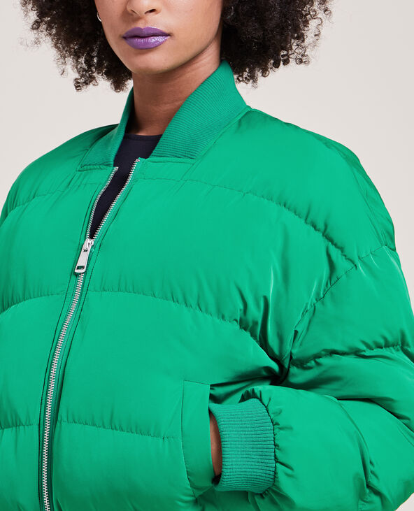 Doudoune col rond vert - Pimkie