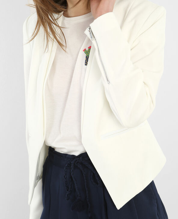 Blazer court femme blanc - Pimkie