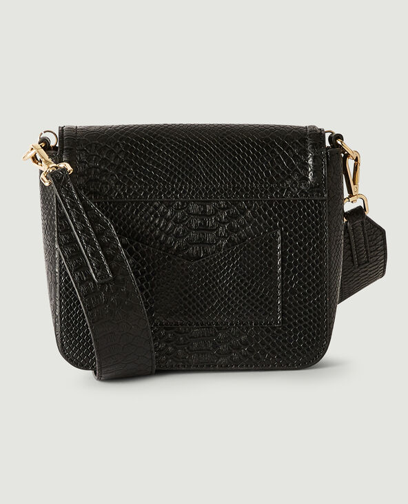 Sac boxy effet python noir - Pimkie