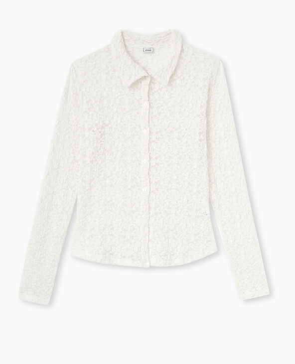 Chemise en dentelle blanc - Pimkie