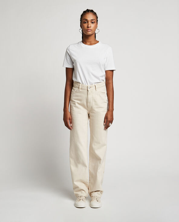 Jean large uni écru - Pimkie