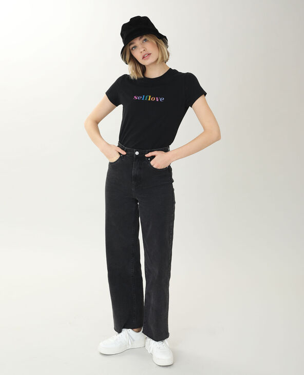 T-shirt manches courtes noir - Pimkie