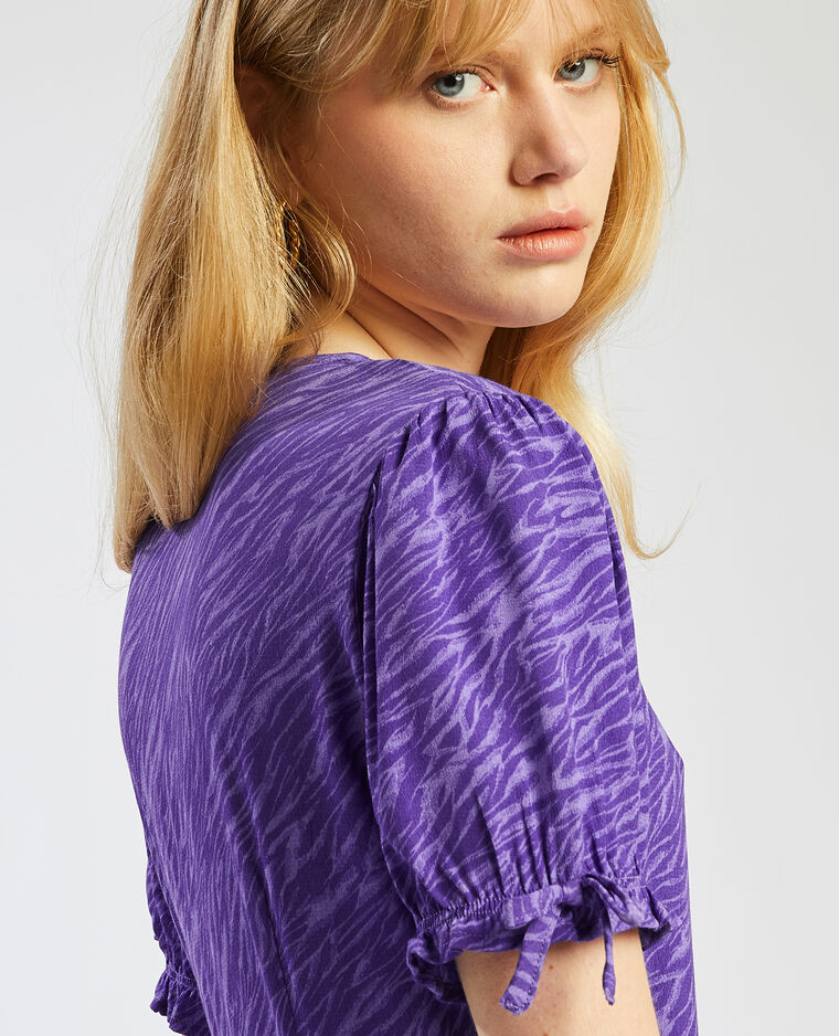 Robe longue cache-coeur violet - Pimkie