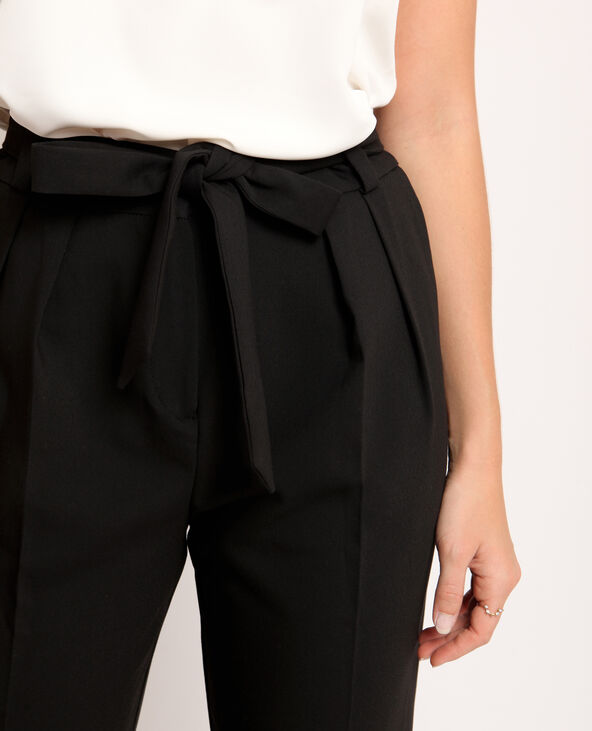 Pantalon city à ceinture noir - Pimkie
