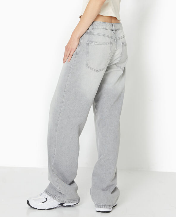 Jean wide taille basse blanc - Pimkie