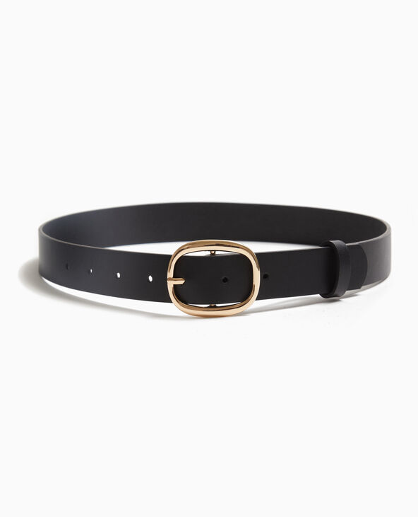 Ceinture avec boucle ovale noir - Pimkie
