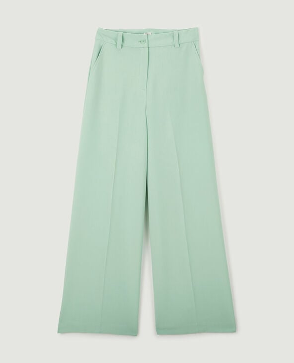 Pantalon large taille haute vert olive - Pimkie