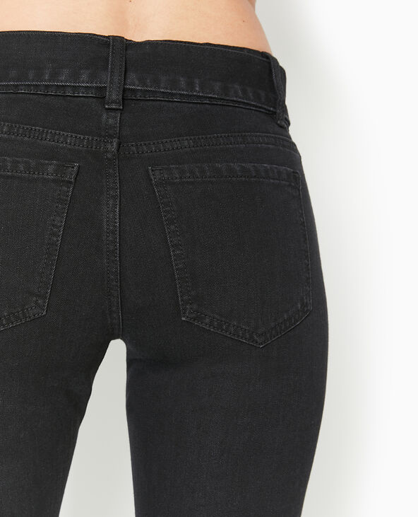 Jean flare taille basse avec ceinture noir - Pimkie
