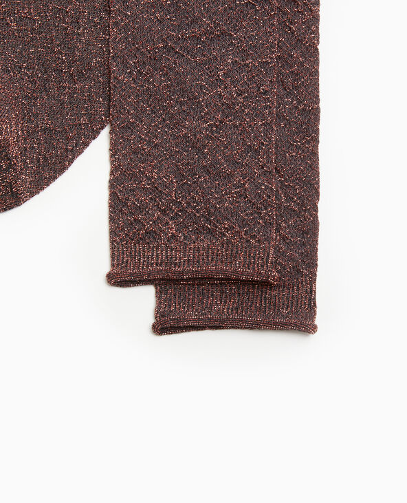 Chaussettes avec fils lurex marron - Pimkie