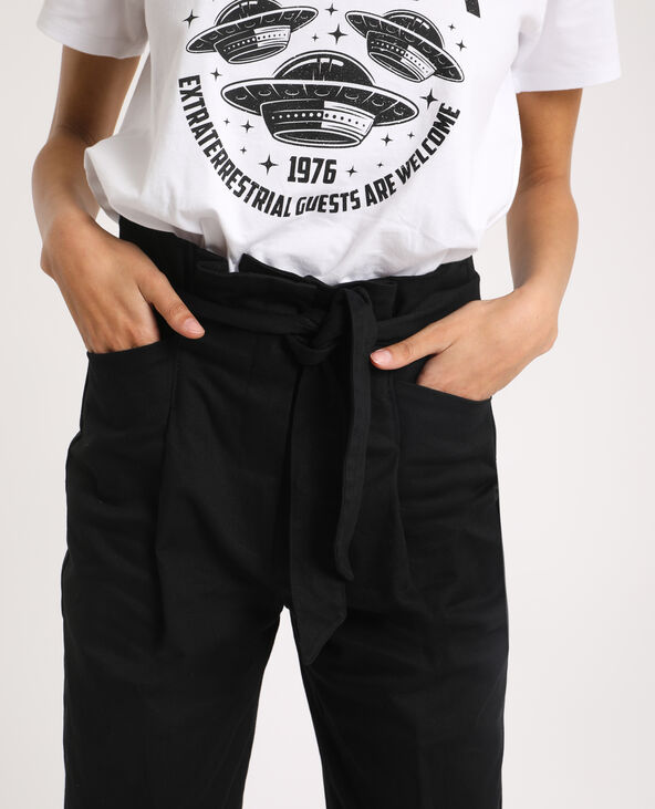 Pantalon carotte noir - Pimkie