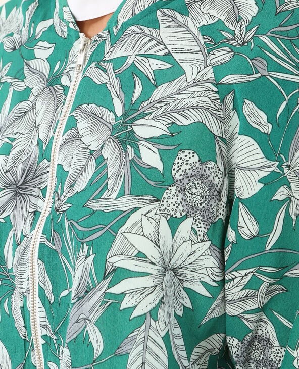 Bomber imprimé tropical blanc - Pimkie