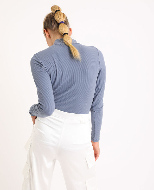 Sous-pull col montant gris foncé - Pimkie