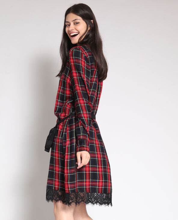 Robe tartan rouge - Pimkie