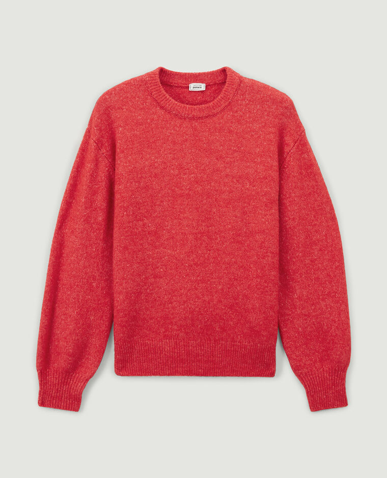 Pull col rond rouge - Pimkie