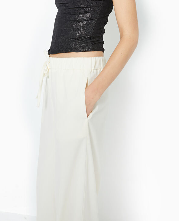 Pantalon city large et droit blanc - Pimkie