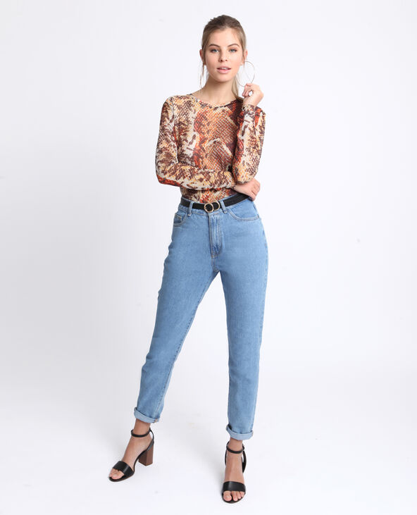 Top transparent serpent marron - Pimkie