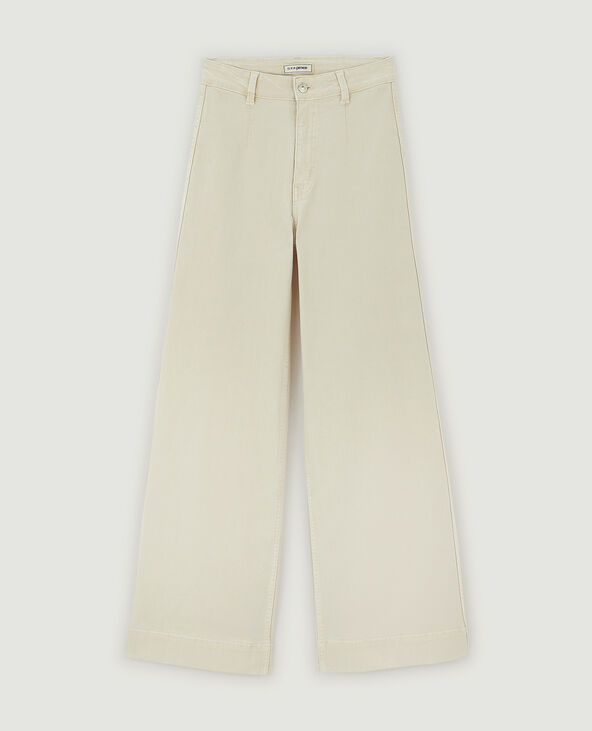 Jean wide taille haute écru - Pimkie