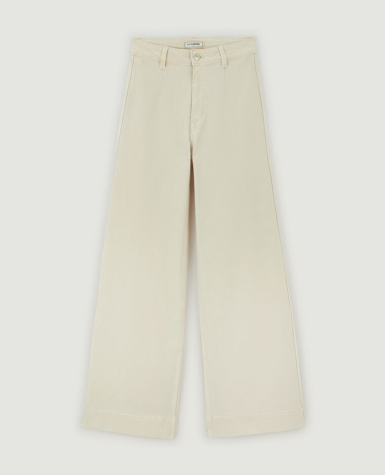 Jean wide taille haute écru - Pimkie