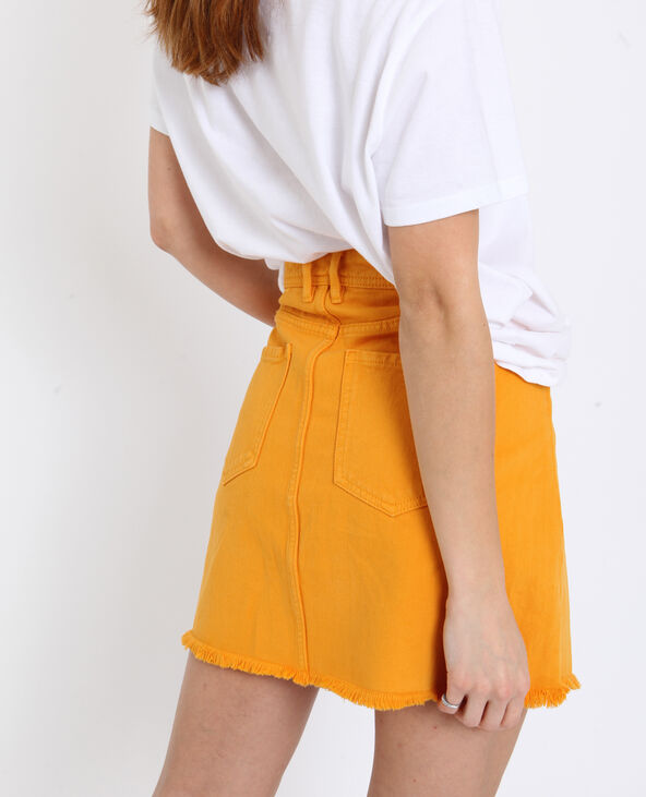 Jupe en jean jaune ocre - Pimkie