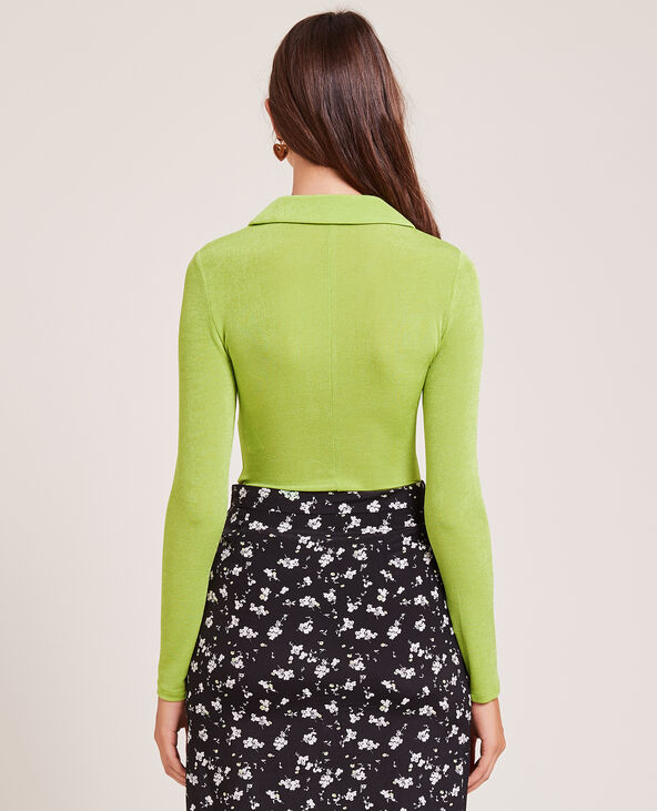 Body manches longues avec col vert olive - Pimkie