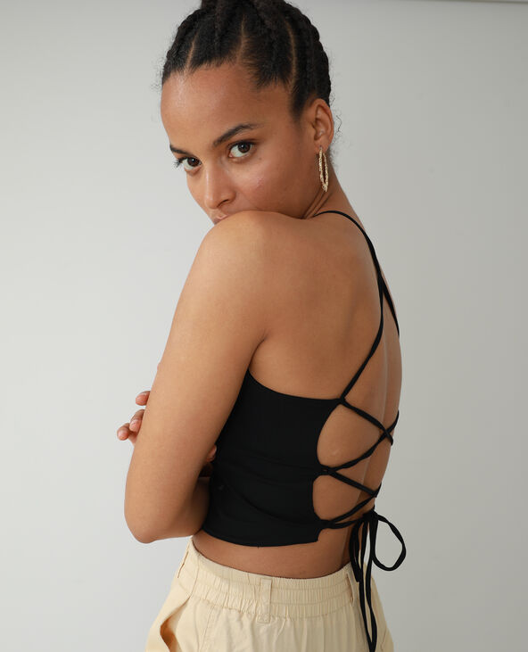 Top à nouer noir - Pimkie