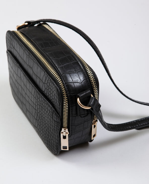 Sac croco noir - Pimkie