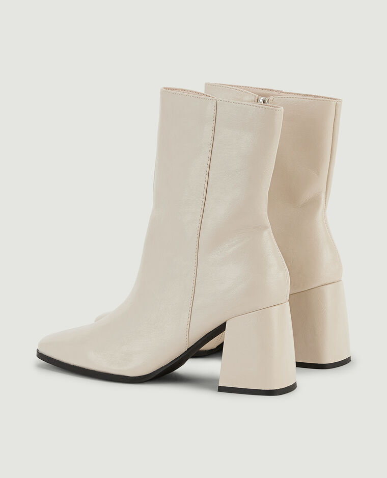 Boots à talons bouts carrés blanc - Pimkie