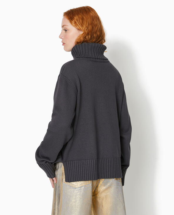 Pull col roulé gris chiné - Pimkie