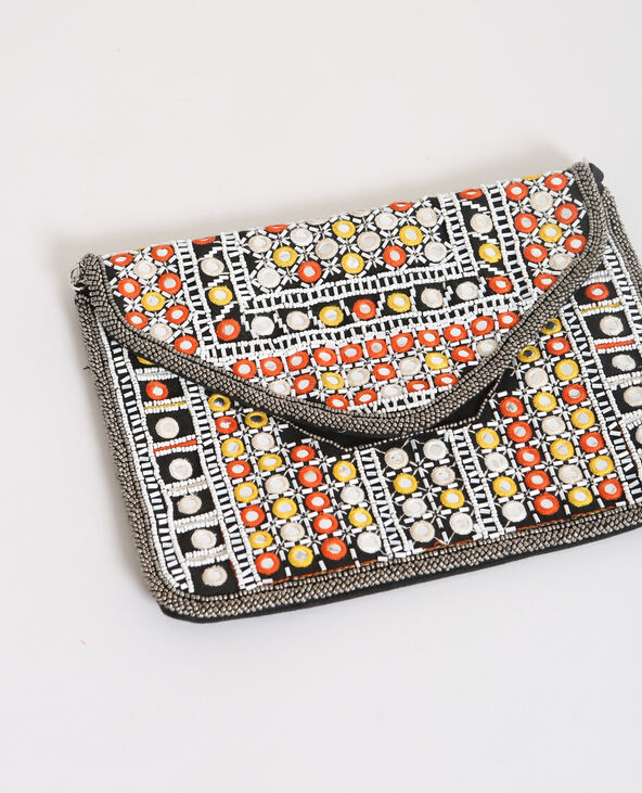 Sac pochette à perles noir - Pimkie