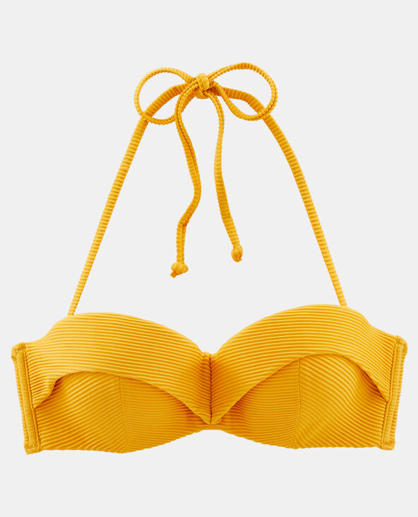 Haut de bikini à corbeille jaune ocre - Pimkie