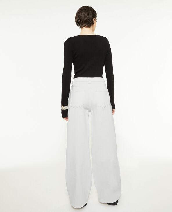 Jean wide taille haute blanc - Pimkie