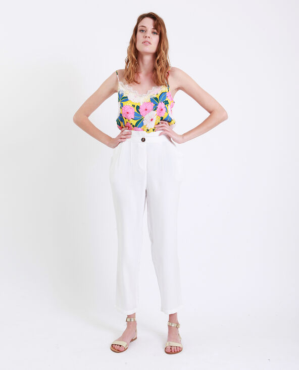 Pantalon carotte blanc - Pimkie