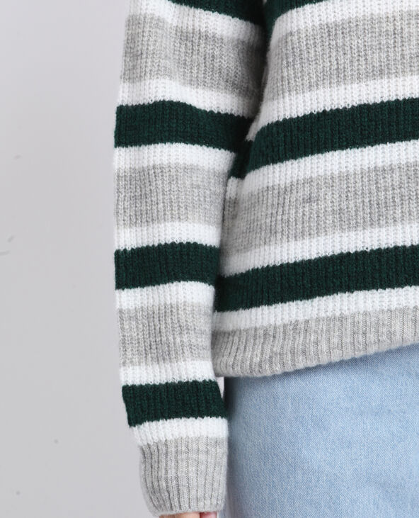 Pull à rayures gris clair - Pimkie
