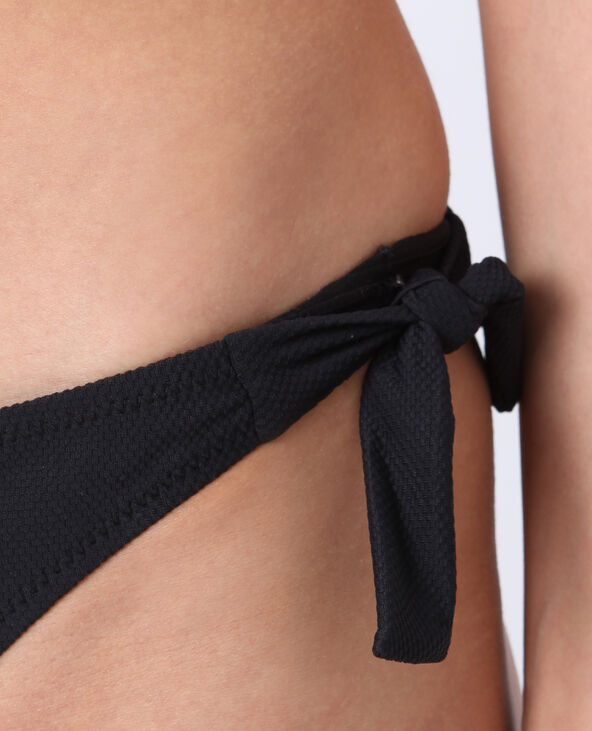 Bas de bikini à nœuds noir - Pimkie