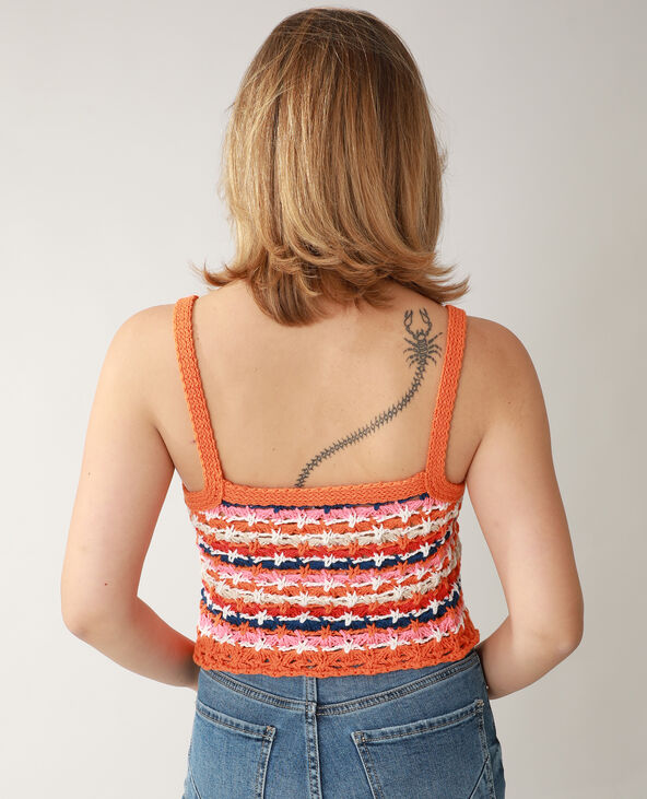 Top en crochet orange - Pimkie