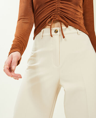 Pantalon droit taille haute sable - Pimkie