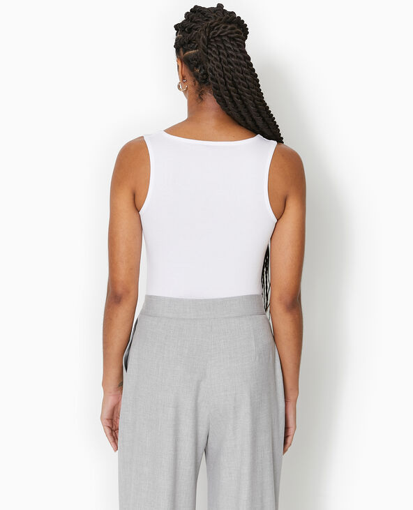 Débardeur stretch encolure carrée blanc - Pimkie