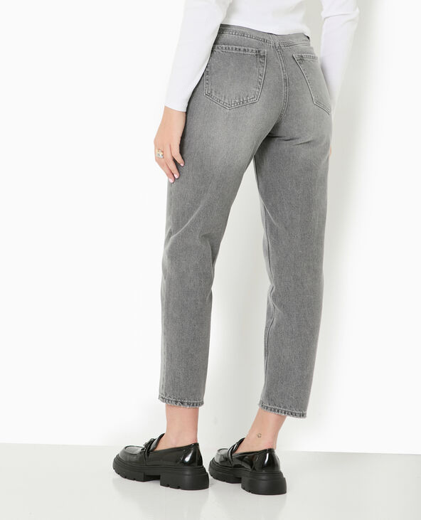 Jean mom taille haute gris clair - Pimkie