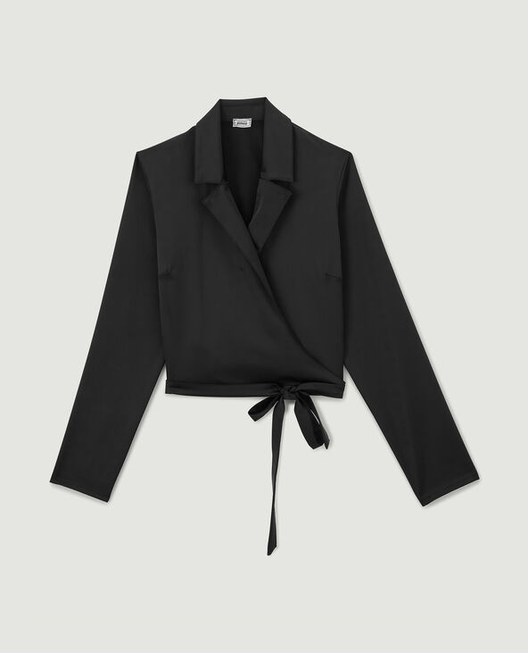 Chemise cache-coeur noir - Pimkie