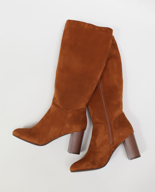 Bottes suédine marron - Pimkie