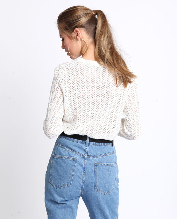 Gilet ajouré blanc - Pimkie