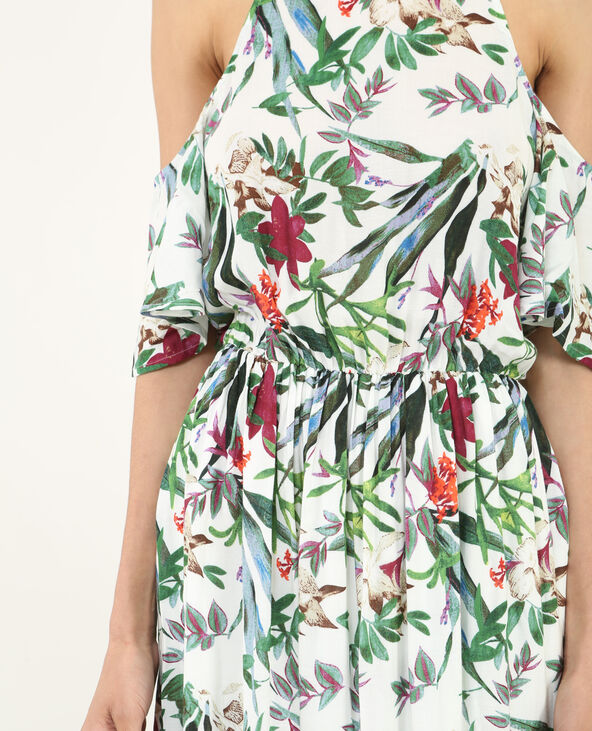 Robe longue manches peekaboo blanc - Pimkie