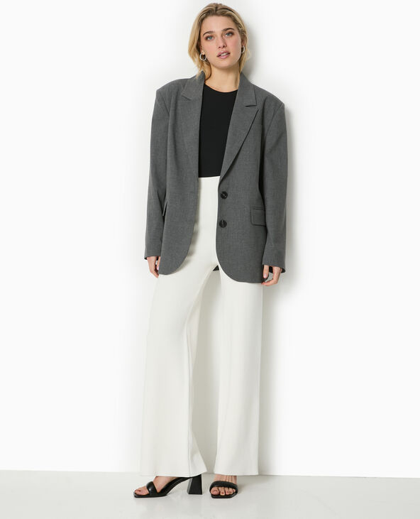 Pantalon droit en tricot blanc - Pimkie