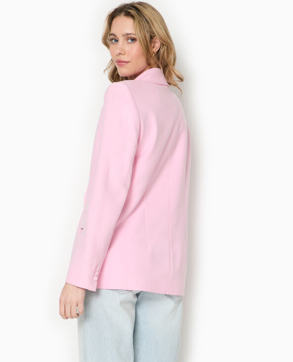 Veste tailleur avec double boutonnage rose - Pimkie