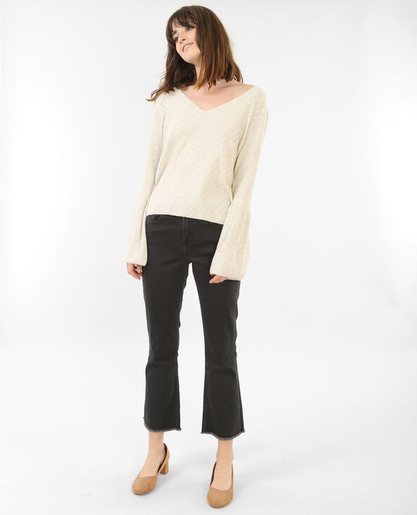 Pull manches pagode gris foncé - Pimkie
