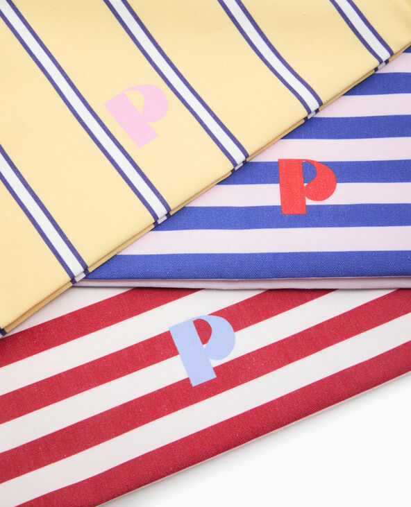 Grand totebag rayé jaune - Pimkie