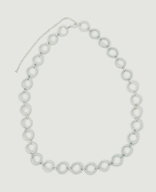 Ceinture anneaux strass argenté - Pimkie