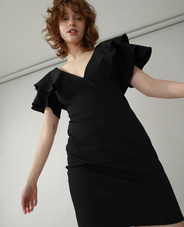 Robe volantée noir - Pimkie