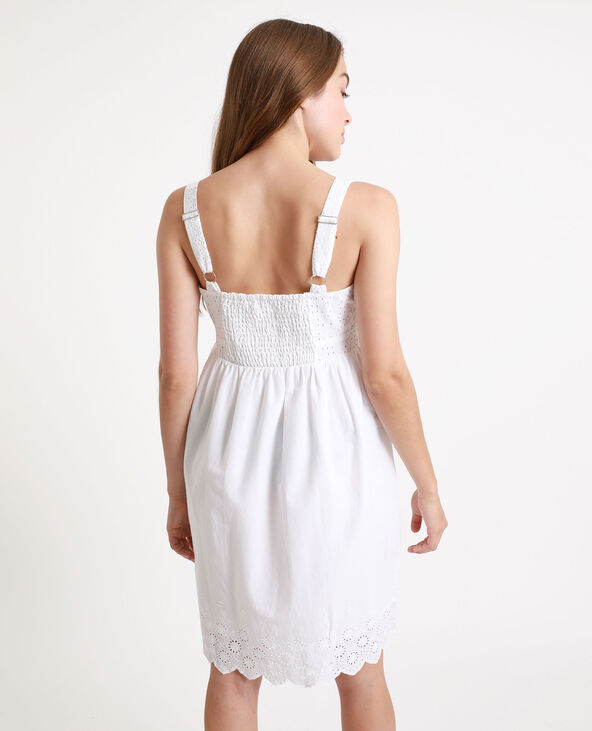 Robe à broderie anglaise blanc - Pimkie